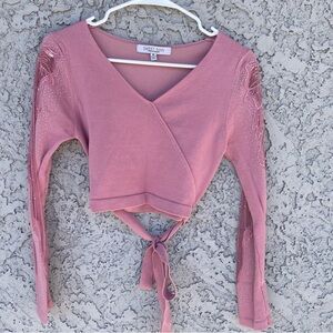 Sweet Rain young contemporary crop top long sleeve